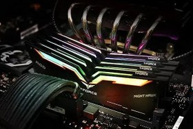 تصویر رم تیم گروپ T-Force Night Hawk RGB Black 64GB 32GBx2 3200Mhz CL16 TeamGroup T-Force Night Hawk RGB Black 64GB 32GBx2 3200Mhz CL16 DDR4 Memory