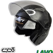 تصویر کلاه کاسکت لاووس مدل بدون فک عینک دار 