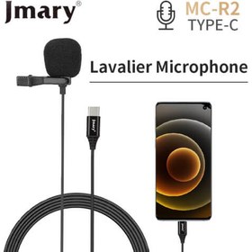 تصویر میکروفون یقه‌ای جی ماری مدل Jmary MC-R2 + صدای شفاف با اتصال Type-C 