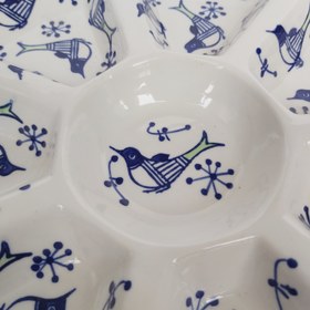 تصویر دیس گرد ۸تکه طرح مرغی 