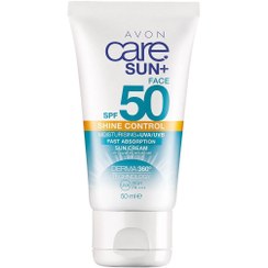 تصویر کرم ضدآفتاب اون AVON مدل SHINE CONTROL با spf50 حجم 50 میل Avon Care Sun Shine Control SPF50 Facial