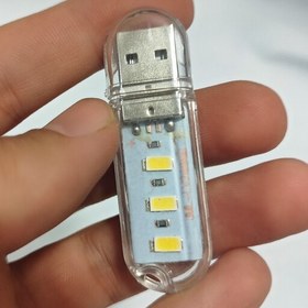 تصویر لامپ سیار اس ام دی 3 تایی Usb افتابی 