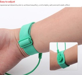 تصویر دستبند (مچ بند) آنتی استاتیک فلزی Antistatic wristband - iron