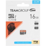 تصویر کارت حافظه microSD تیم گروپ کلاس 10 استاندارد HC-I U1 سرعت 80MBps 500X ظرفیت 16 گیگابایت 