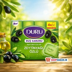 تصویر صابون دورو زیتون بسته ۴ عددی وزن ۶۰۰ گرم 