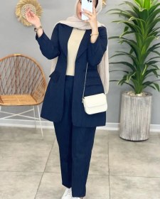 تصویر مانتو شلوار اداری زنانه مدل جیران 