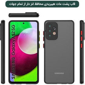 تصویر کاور مدل هیبریدی پشت مات مناسب برای گوشی موبایل سامسونگ GALAXY A52 Hybrid cover Samsung GALAXY A52