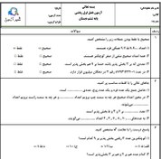 تصویر آزمون و نمونه سوال فصل اول ریاضی ششم | فصل 1: عدد و الگوهای عددی دبستان روشنایی قلم 