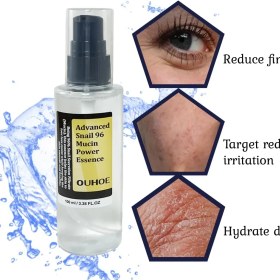 تصویر عصاره روغن حلزون طبیعی از برند ouhoe ساخت کشور کره Advanced snail power essence