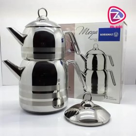 تصویر کتری و قوری کرکماز مدل Mega کد 091 Korkmaz Mega A091 Teapot And Kettle Set