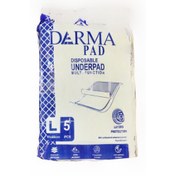 تصویر پد زیر انداز بهداشتی درماپد 60*90 بسته 5 عددی 