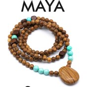 تصویر گردنبند سنگ و چوب مایا 