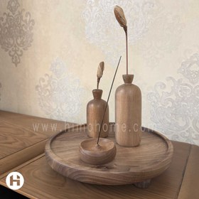 تصویر گلدان دکوراتیو چوبی 