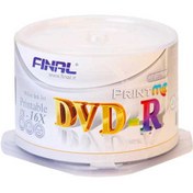 تصویر دی وی دی پرینتیبل فینال باکسدار 50 عددی کارتن 600 عددی(FINAL) FINAL PRINTABLE DVD-R
