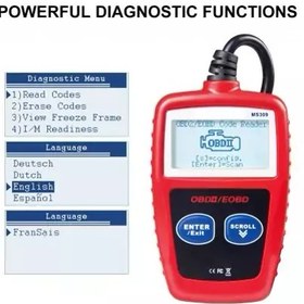 تصویر دستگاه دیاگ عیب یاب حرفه ای خودرو OBD II OBD2 مدل MS309 