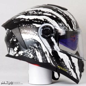 تصویر کلاه کاسکت رادین عینک دار فک متحرک سایز ۵۸-۶۲ کد ۱۹۴۶ 