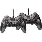 تصویر دسته بازی سیم دار مدل USB-606 دوبل شوکدار 