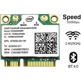 تصویر کارت وایرلس لپ تاپ مدل Intel Centrino Advanced-N 6235ANHMW 