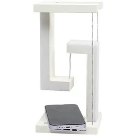 تصویر لامپ رو میزی معلق و شارژ وایرلس TENSEGRITY SMART LED DESK LAMP WITH WIRELESS CHARGE 