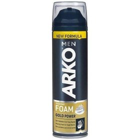 تصویر فوم اصلاح آرکو مدل Arko Shaving Foam Gold Power حجم 200 میل ا Arko Shaving Foam Gold Power 200ml Arko Shaving Foam Gold Power 200ml