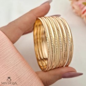 تصویر النگو طلاروس 3 میل 6 عددی کد 5 