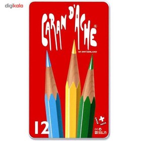 تصویر مداد رنگي 12 رنگ Caran d'Ache مدل 288412 ا Caran dAche 12 Color Pencil 288412 Caran dAche 12 Color Pencil 288412