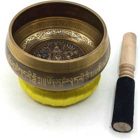 تصویر کاسه تبتی نپالی مدل پنج بودا قطر 12cm 