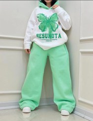 تصویر ست هودی و شلوار زنانه مدل پروانه 