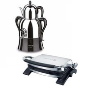 تصویر چای ساز دستگاه A341 04 و نان تست INOX TASTKOLIK KORKMAZ 