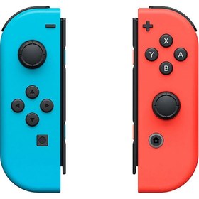 تصویر کنسول بازی قابل حمل نینتندو مدل Switch OLED Neon Blue and Neon Red Joy-Con 