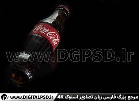 تصویر دانلود عکس با کیفیت نوشابه شیشه ای کوکاکولا 