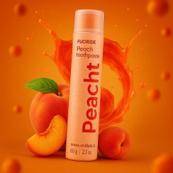 تصویر خمیر دندان اسمایل کیت با طعم هلو smilekit peach toothpaste smilekit with taste peach