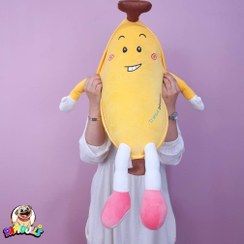 تصویر موز دست و پا دار خندان وارداتی جنس نانو - بزرگ happy banana