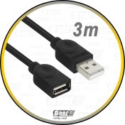 تصویر کابل افزایش USB 2.0 مچر مدل MR-86 طول 3 متر 