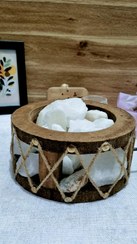 تصویر چراغ خواب یا آباژور ال دی دار دارای سنگ نمک 