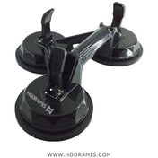 تصویر قاپک 3 تایی شیشه برند Galaxy and S.D.F با توان لیفتینگ 170 کیلوگرم ( مشکی رنگ) 