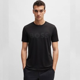 تصویر تی شرت مردانه مشکی هوگو باس مدل PERFORMANCE-STRETCH T-SHIRT 