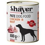تصویر کنسرو غذای سگ شایر طعم مرغ وزن ۸۰۰ گرم 