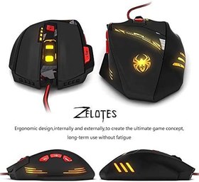 تصویر ماوس گیمینگ zelotes T90 Gaming Mouse zelotes T90 Gaming Mouse 9200 DPI