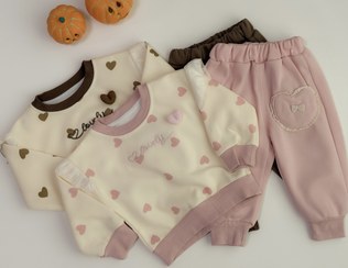 تصویر ست ۲تکه بلوز و شلوار قلب 