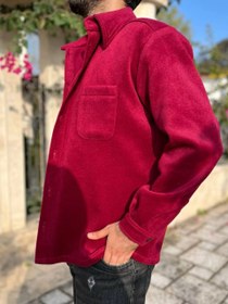 تصویر شکت مردانه آلبالویی cherry men shirt