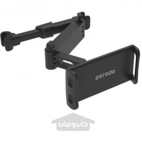 تصویر پایه نگهدارنده موبایل و تبلت پورودو مدل porodo PD-TBCAM-BK porodo phone and tablet headrest mount PD-TBCAM-BK