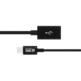 تصویر کابل تبدیل USB-C به OTG مدل K-UC567 طول 0.2 متر کی نت پلاس USB-C to OTG conversion cable, model K-UC567, length 0.2 m, Knet Plus