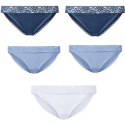 تصویر شورت زنانه اسمارا مدل نخی دانتل مجموعه ۵ عددی 