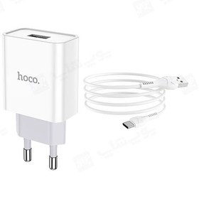 تصویر شارژر 10 وات هوکو مدل C81A به همراه کابل HOCO C81A Asombroso wall charger set with cable for