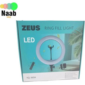 تصویر رینگ لایت ZEUS YQ-360A RING LIGHT(35 سانتی متر 30 وات)+سه پایه 