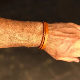 تصویر دستبند چرمی کد ۱ Bracelet code 1