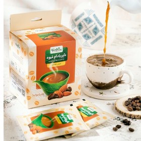 تصویر شیر بادام قهوه سالمیتو (ترکیبی از پودر شیربادام قهوه فوری شکر پودر کاکائو و زعفران) 10 ساشه 15گرمی 