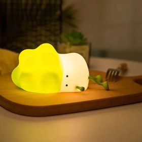 تصویر چراغ خواب رومیزی فانتزی سیلیکونی شارژی مدل K-1110 Funny Silicone Night Light Small Lying Vegetable LED K-1110