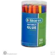 تصویر چسب حرارتی رنگی کوتاه باریک استورم کد 220310 (۵۰ عددی) 